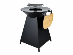 Clearance Somagic Brasero de carbón con placa de hierro fundido esmaltado Negro