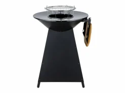 Clearance Somagic Brasero de carbón con placa de hierro fundido esmaltado Negro