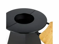 Clearance Somagic Brasero de carbón con placa de hierro fundido esmaltado Negro
