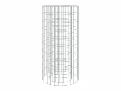 vidaxl Brasero de gaviones hierro galvanizado Ø50 cm Plateado