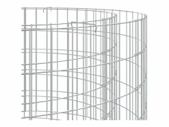 vidaxl Brasero de gaviones hierro galvanizado Ø50 cm Plateado