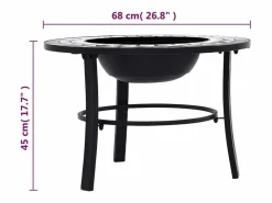 Brasero de mosaico cerámica y blanco 68 cm Brasero