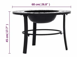 Brasero de mosaico cerámica y blanco 68 cm Brasero