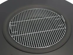 Vente-unique Brasero plancha grill con estante de leña, Ancho 120 x Prof. 120 x Alt. 40 cm, BARCENA