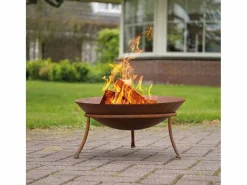 Hot Eurobath Brasero Tulsa de acero color óxido Marru00f3n