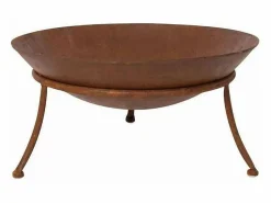 Hot Eurobath Brasero Tulsa de acero color óxido Marru00f3n