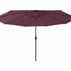 Outlet Garden Furniture Brintir Sombrilla de jardín con luces LED rojo burdeos 400 cm