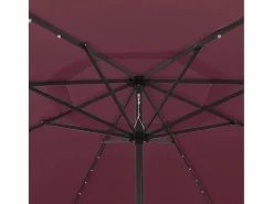 Outlet Garden Furniture Brintir Sombrilla de jardín con luces LED rojo burdeos 400 cm