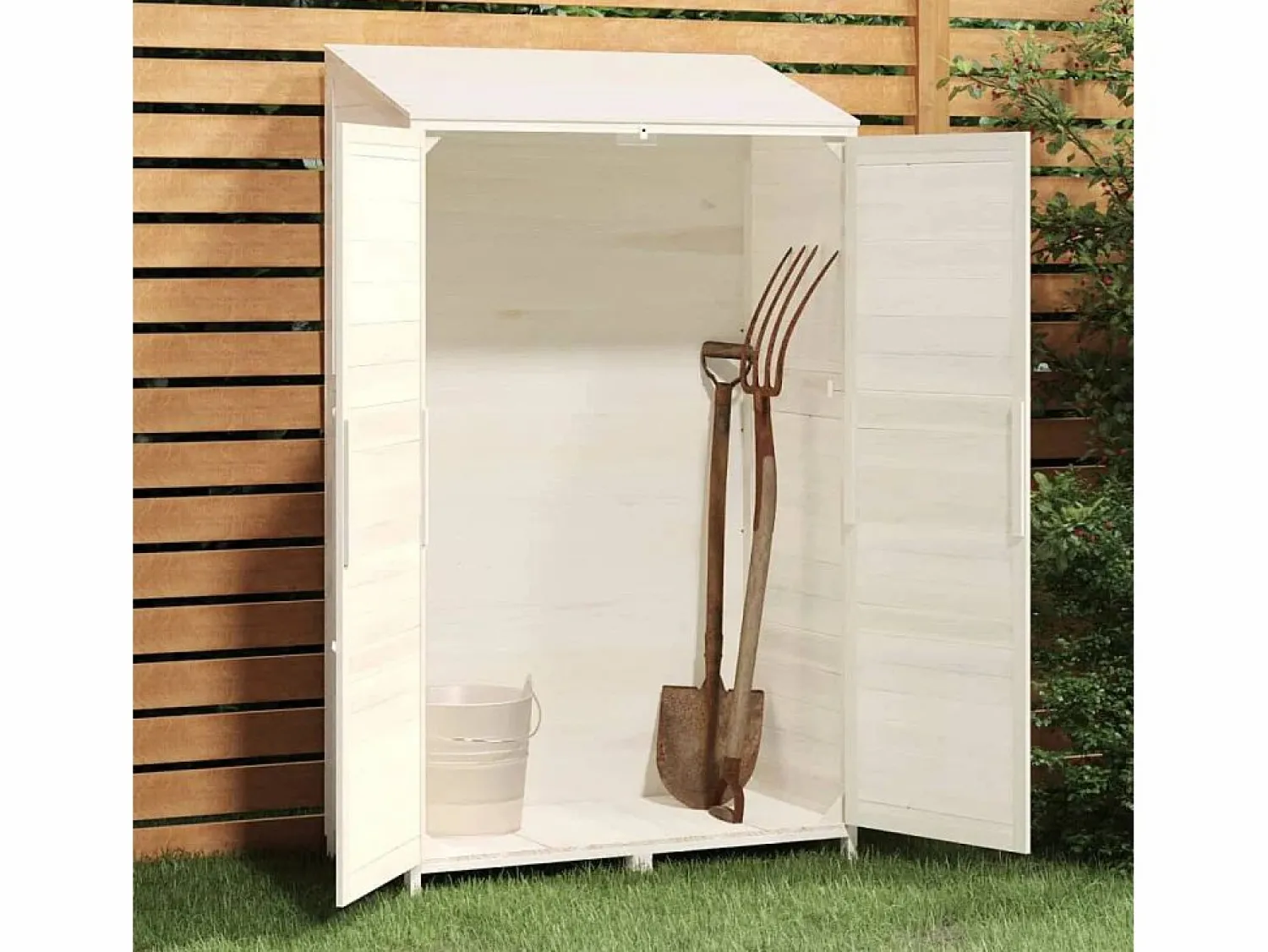 Hot Bristol Cobertizo de jardín madera maciza abeto 102x52x174,5cm Caseta De Jardín