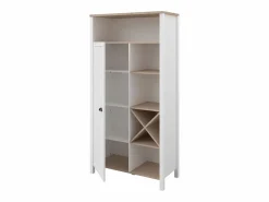 Hot Buffet Cocina Coper Botellero 1 Puerta 9 Estantes /Roble 95x185 cm Aparador De Cocina