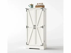 New Buffet de cocina 60×35×128.5 cm - con LED - 2 puertas con estantes - Aparador De Cocina