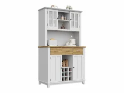 Online Buffet de cocina con LED - Alto 180cm - gran espacio de almacenamiento - & Natural Aparador De Cocina