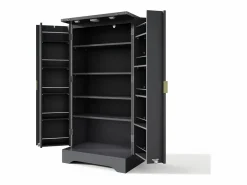 Outlet Buffet de cocina moderno 60,5x40x120cm - con luz detector LED - con 2 puertas y un portaespecias - Aparador De Cocina