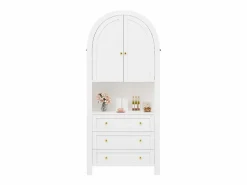 Buffet de cocina 70x35x180 cm - 2 puertas y 3 cajones - superficie arqueada - Aparador De Cocina