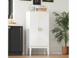 Buffet de cocina 59x30x120cm - 2 puertas de almacenamiento con estantes - estilo retro - Aparador De Cocina