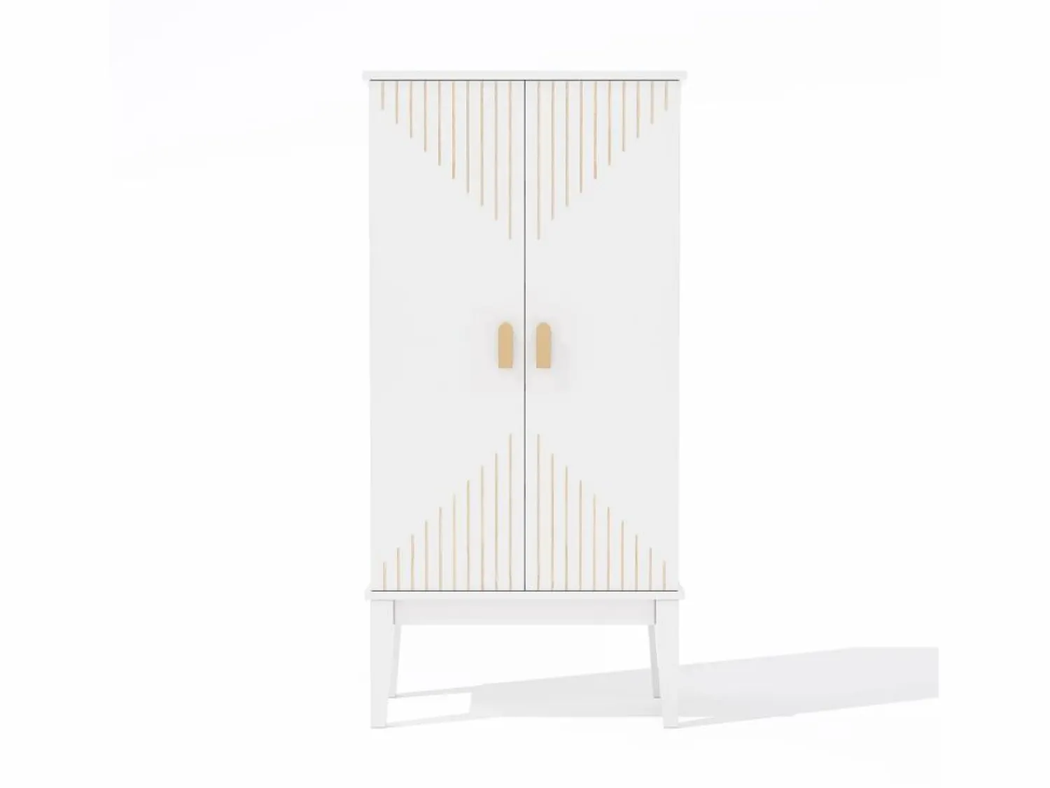 Buffet de cocina 59x30x120cm - 2 puertas de almacenamiento con estantes - estilo retro - Aparador De Cocina