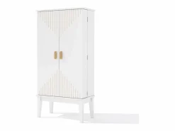 Buffet de cocina 59x30x120cm - 2 puertas de almacenamiento con estantes - estilo retro - Aparador De Cocina