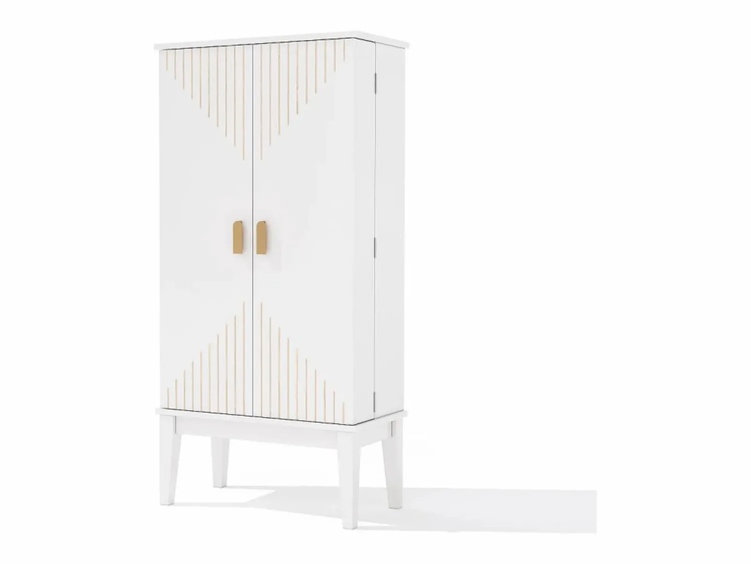 Buffet de cocina 59x30x120cm - 2 puertas de almacenamiento con estantes - estilo retro - Aparador De Cocina