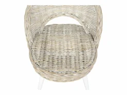 Outlet Clicnbuy Butaca de ratán kubu Blanco