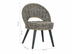 Clicnbuy Butaca de ratán kubu
