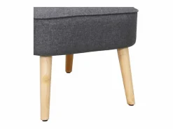 Cambia tus muebles Butaca de 77x58x57 cm de tela antimanchas en color marengo y patas de madera Daven
