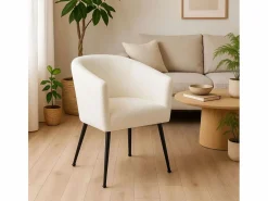 Best Butaca Melrose respaldo circular blanco 70x66x64 cm Sillón