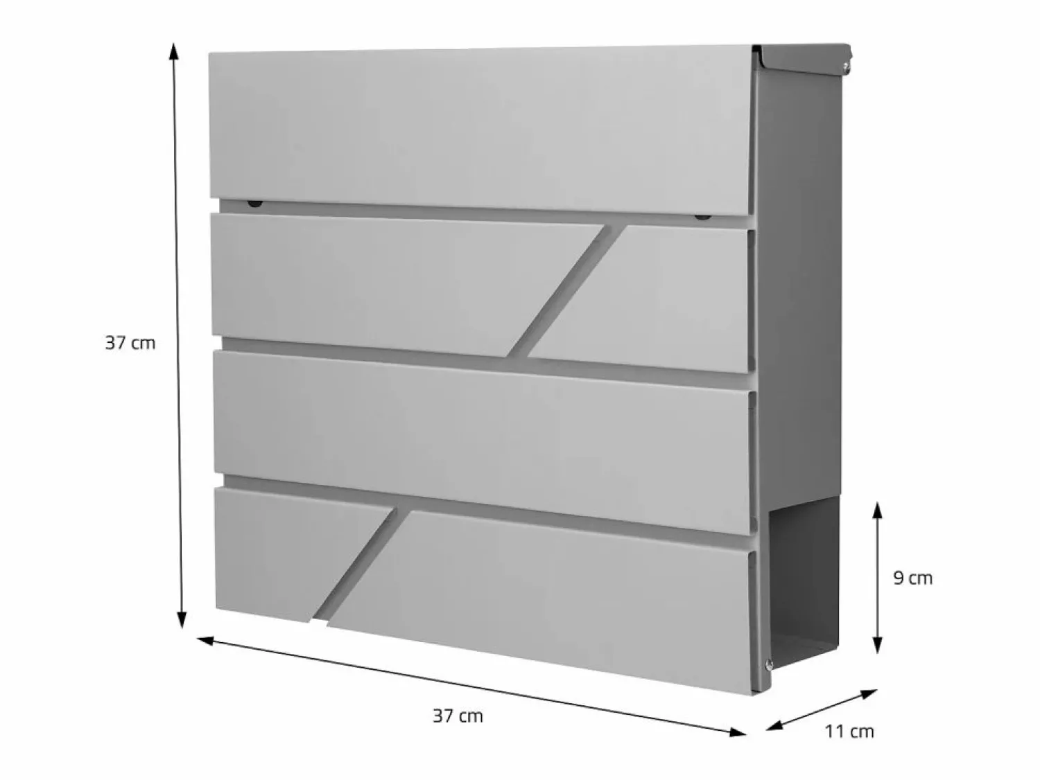 Hot Buzón correos acero gris claro casillero depósito periódico soporte cartas 170cm Buzón