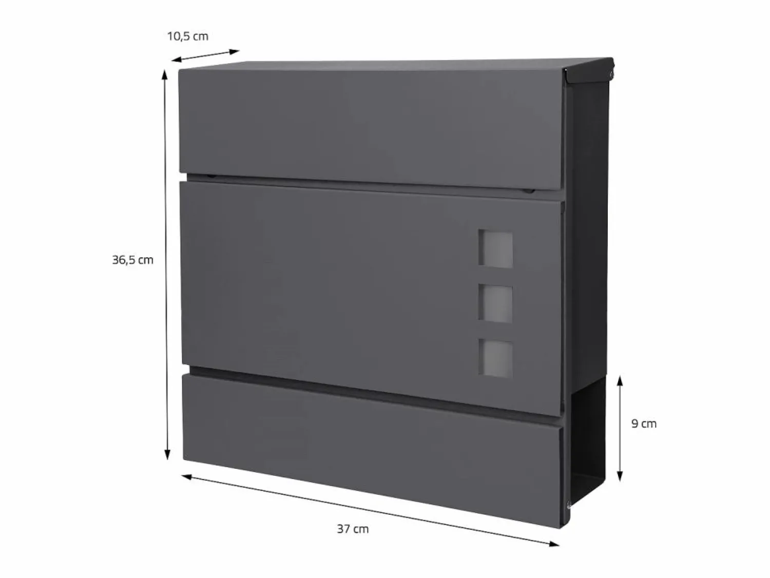 Sale Buzón correos en pie antracita casillero depósito periódico cartas soporte 170cm Buzón