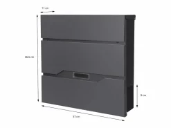 Sale ML-DESIGN Buzón correos en pie antracita casillero depósito periódico cartas soporte 170cm Gris antracita