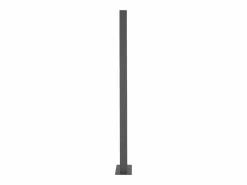 ECD Germany Buzón de acero inoxidable antracita moderno casillero de correo + poste 170cm