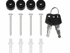 Best ECD Germany Buzón de pared con 2 llaves incl. acero antracita Gris