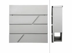 ML-DESIGN Buzón de pared claro con 2 llaves compartimento