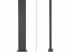 ML-DESIGN Buzón exterior con compartimento para periódicos negro diseño madera y soporte