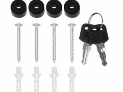 Clearance ECD Germany Buzón montado en la pared con ranura para periódicos 3 ventanas Gris
