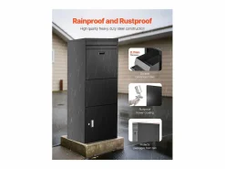 Buzón SucceBuy Buzón de Entrega para Exteriores con Cerradura, 119 cm, Buzón de Entrega Seguro