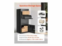 Buzón SucceBuy Buzón de Entrega para Exteriores con Cerradura, 119 cm, Buzón de Entrega Seguro