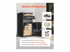 Buzón SucceBuy Buzón de Entrega para Exteriores con Cerradura para Entregas Seguras, 99 cm
