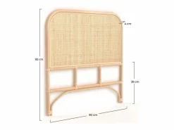 Rendez-Vous Déco Cabecera de 90 cm en ratán natural - Grace