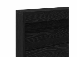 New Clicnbuy Cabecera de almacenamiento con estante Roble 100 cm Negro