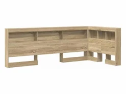 New Cabecera de almacenamiento con estante Roble Sonoma 90 cm Cabecero Y Puente De Cama