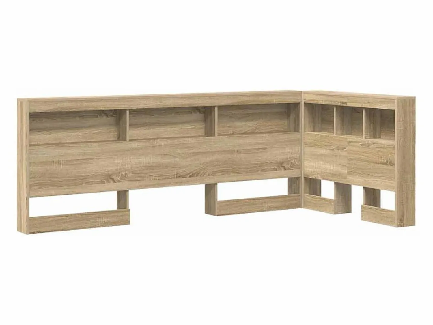 New Cabecera de almacenamiento con estante Roble Sonoma 90 cm Cabecero Y Puente De Cama