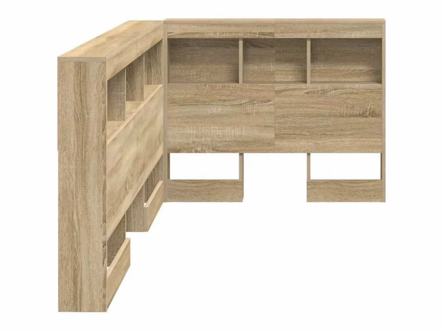 New Cabecera de almacenamiento con estante Roble Sonoma 90 cm Cabecero Y Puente De Cama