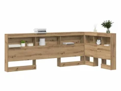 Sale Clicnbuy Cabecera de almacenamiento con estante Roble artisan 90 cm Marru00f3n