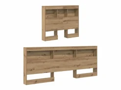 Sale Clicnbuy Cabecera de almacenamiento con estante Roble artisan 90 cm Marru00f3n