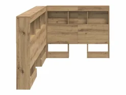 Sale Clicnbuy Cabecera de almacenamiento con estante Roble artisan 90 cm Marru00f3n