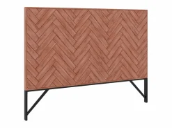 Best Vente-unique Cabecero 170 cm de madera de acacia y metal natural y negro - VEDILA Color natural oscuro