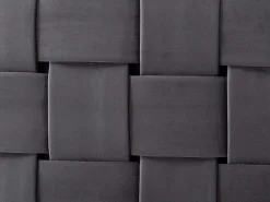 New Vente-unique Cabecero 140 cm Terciopelo oscuro. JENNA Gris