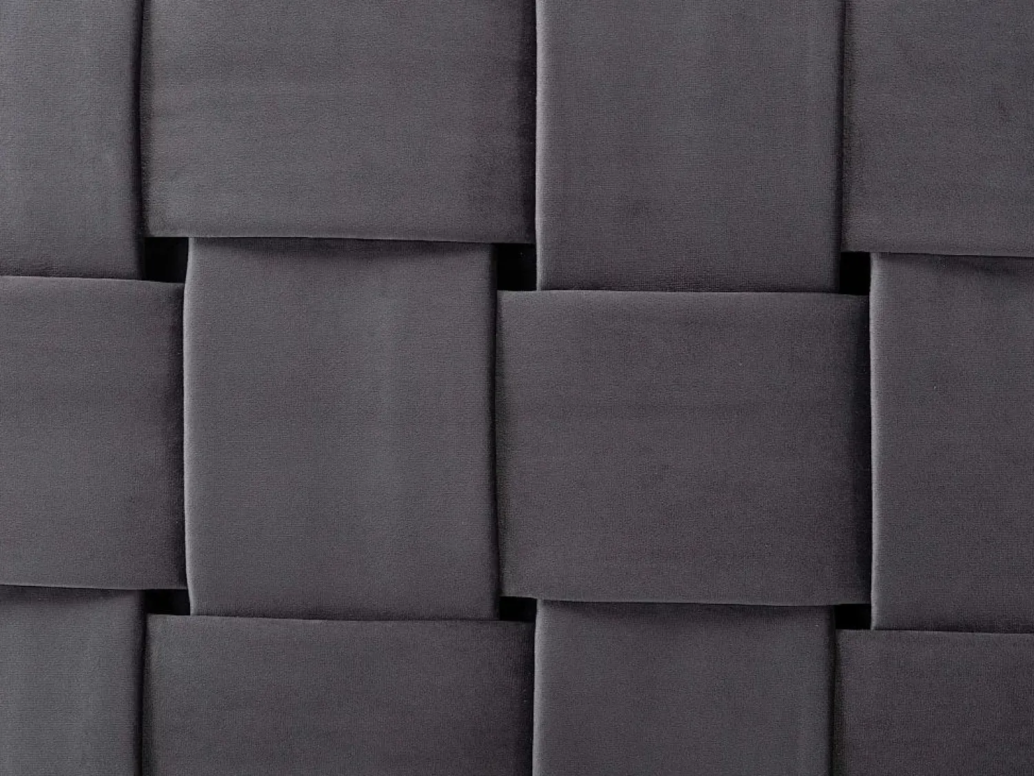 New Vente-unique Cabecero 140 cm Terciopelo oscuro. JENNA Gris