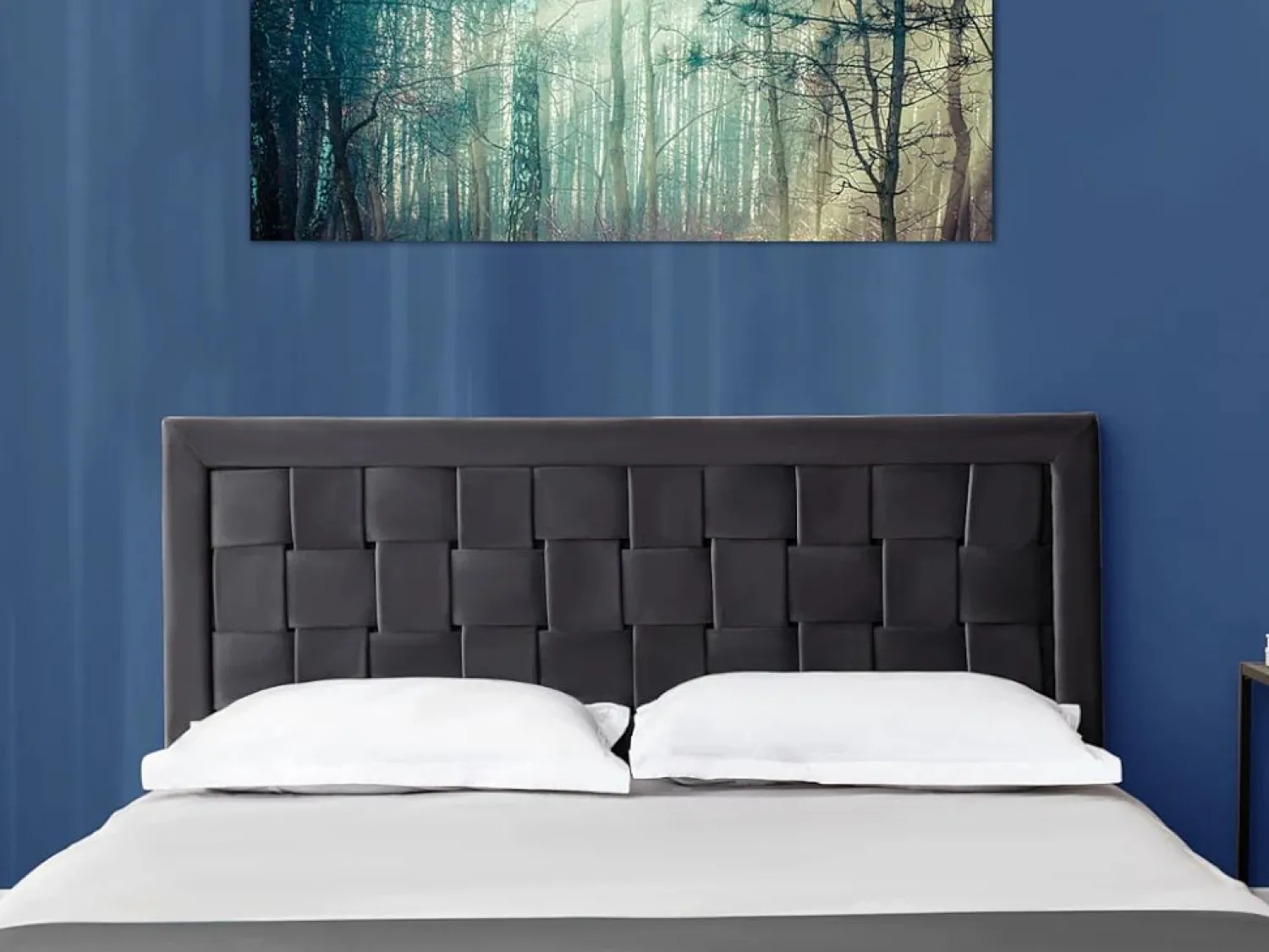 New Vente-unique Cabecero 140 cm Terciopelo oscuro. JENNA Gris