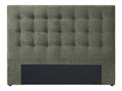 Discount Cabecero capitoné 140 cm de tela oliva - FRANCESCO Cabecero Y Puente De Cama